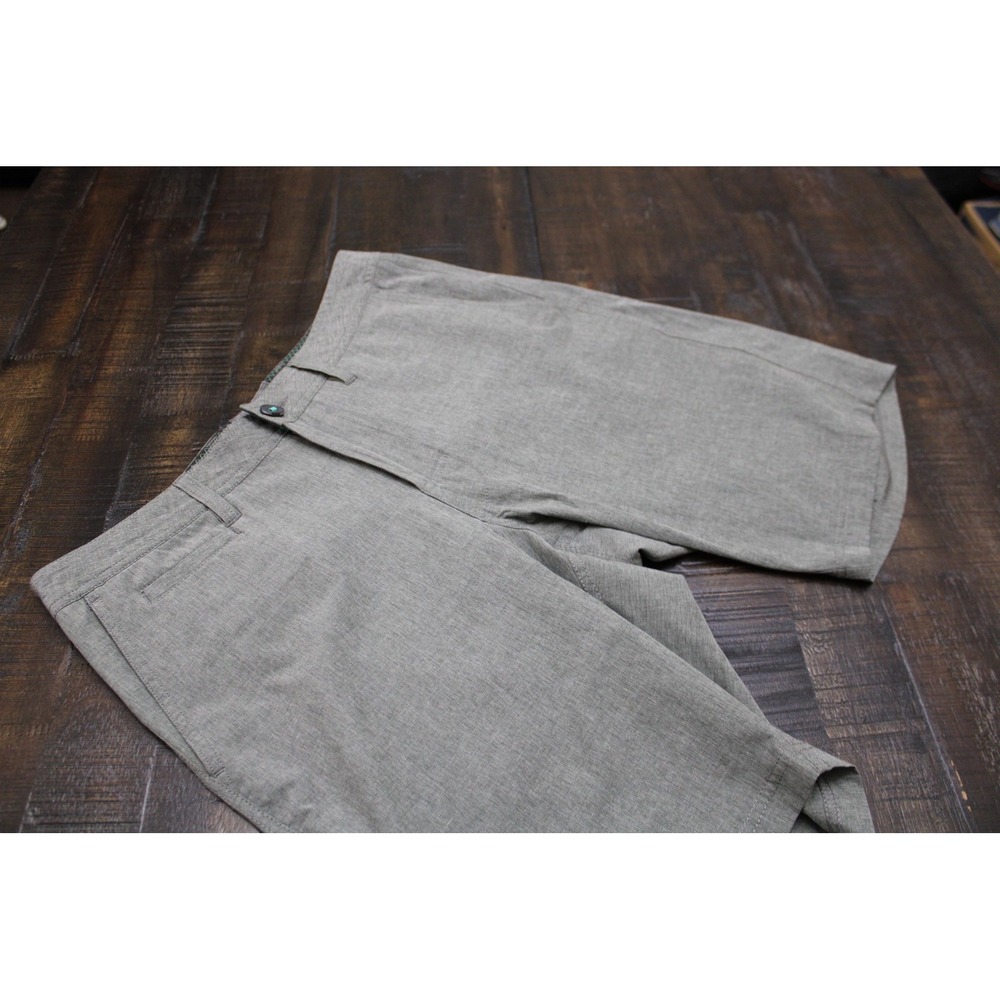 Linksoul Shorts Mens 32 Gray Stretch Microfiber Chino Golf Casual 10 Inch